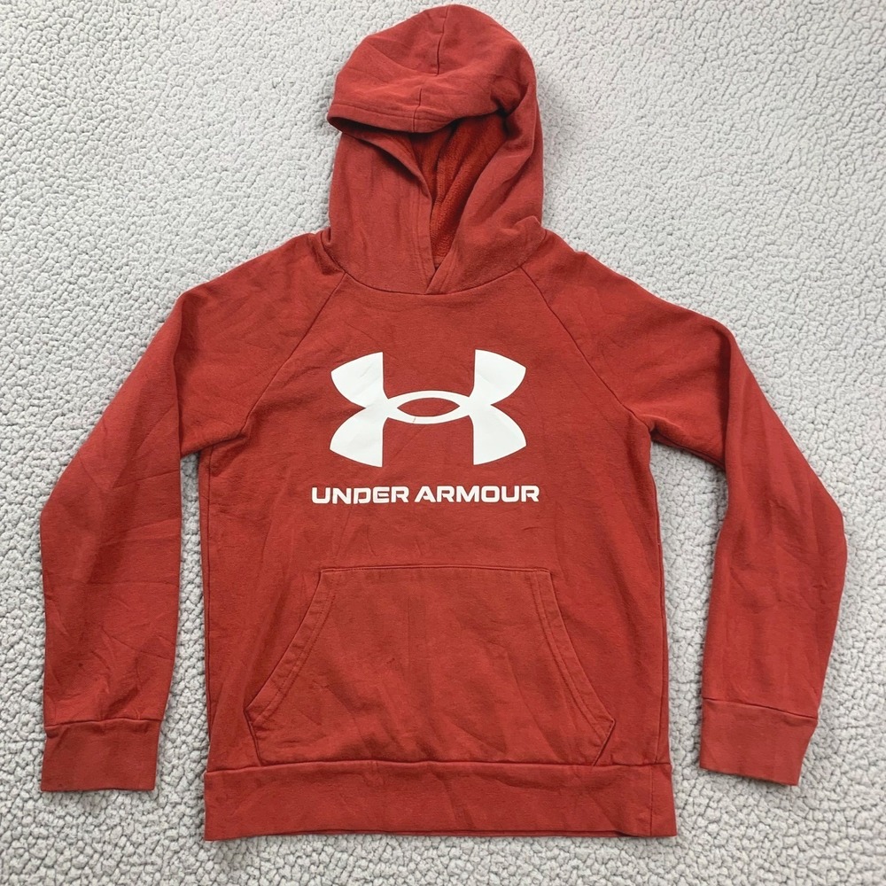 Under Armour Kids Youth Medium Red Pullover Hoodie Sweatshirt Loose Fit‎ Play